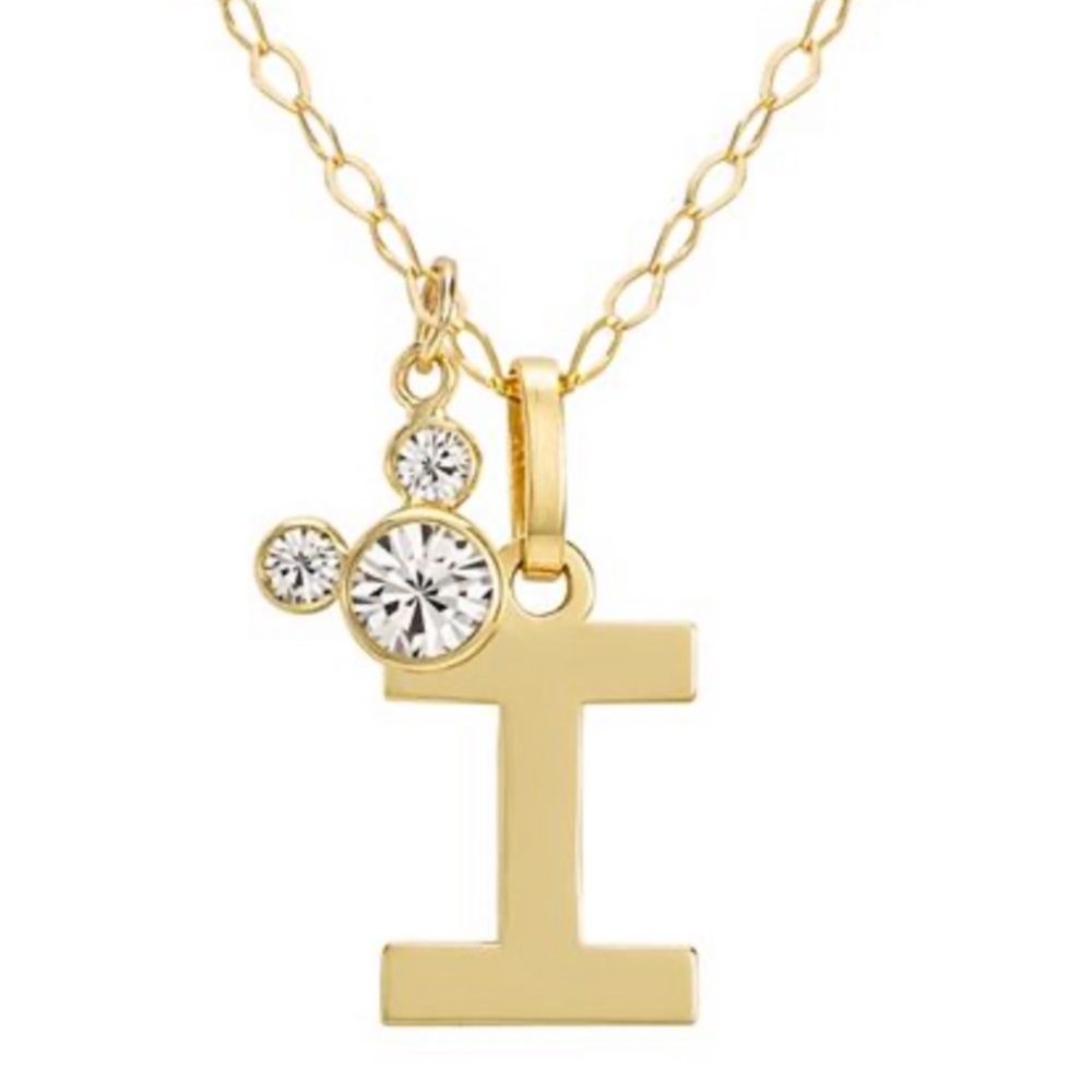Disney Mickey Mouse initial 18” pendant necklace